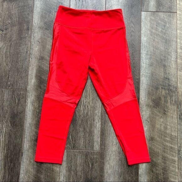 ALALA Womens Red Crop Vamp Tight Legging Size Small Lava Red High Rise NWOT - Picture 6 of 12